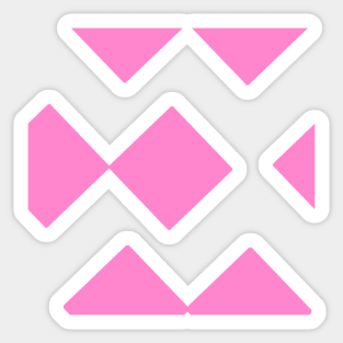 Pink Diamond Squares Sticker